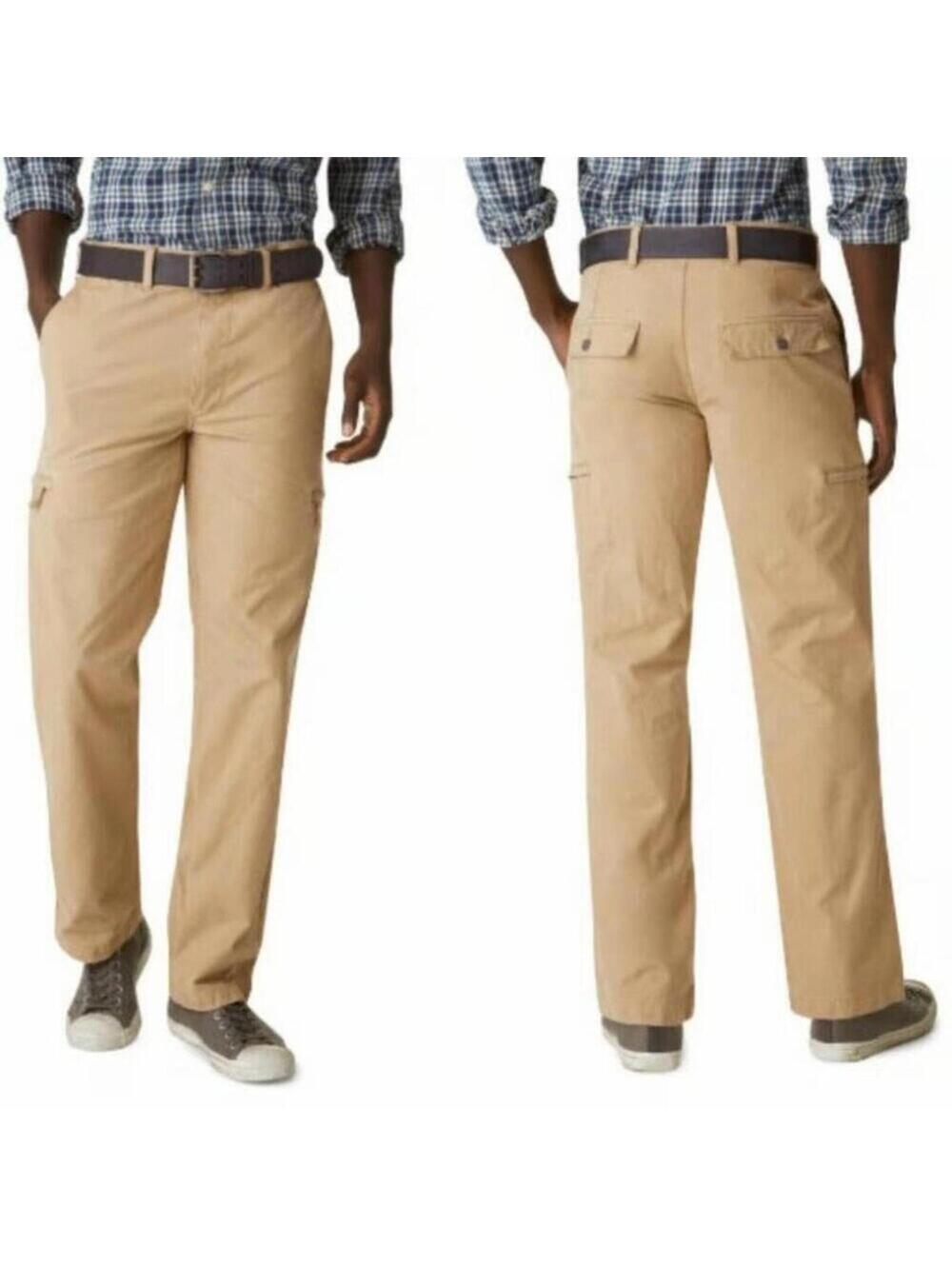 NWT Dockers Crossover D3 Classic Fit Cargo Pants Khaki 42x32 Flat Front NEW